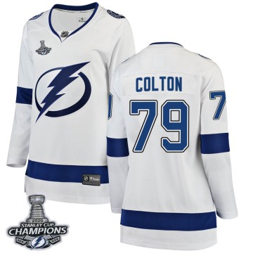 Breakaway Fanatics Branded Women's Ross Colton Tampa Bay Lightning Away 2020 Stanley Cup Champions Jersey - White
