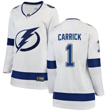 Breakaway Fanatics Branded Women's Trevor Carrick Tampa Bay Lightning Away Jersey - White
