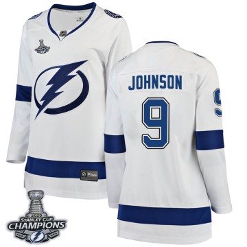 Breakaway Fanatics Branded Women's Tyler Johnson Tampa Bay Lightning Away 2020 Stanley Cup Champions Jersey - White