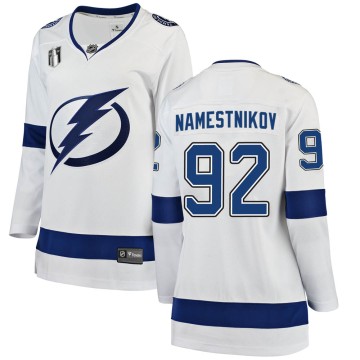 Breakaway Fanatics Branded Women's Vladislav Namestnikov Tampa Bay Lightning Away 2022 Stanley Cup Final Jersey - White