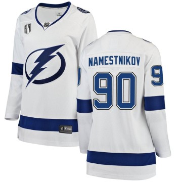 Breakaway Fanatics Branded Women's Vladislav Namestnikov Tampa Bay Lightning Away 2022 Stanley Cup Final Jersey - White
