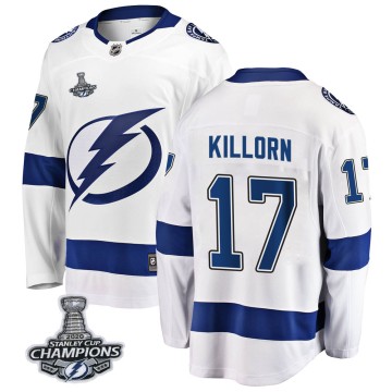 Breakaway Fanatics Branded Youth Alex Killorn Tampa Bay Lightning Away 2020 Stanley Cup Champions Jersey - White