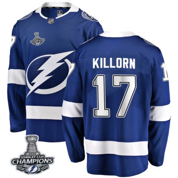 Breakaway Fanatics Branded Youth Alex Killorn Tampa Bay Lightning Home 2020 Stanley Cup Champions Jersey - Blue