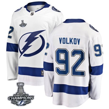 Breakaway Fanatics Branded Youth Alexander Volkov Tampa Bay Lightning Away 2020 Stanley Cup Champions Jersey - White