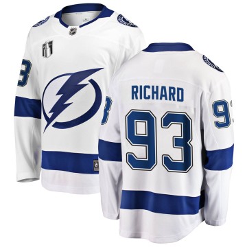 Breakaway Fanatics Branded Youth Anthony Richard Tampa Bay Lightning Away 2022 Stanley Cup Final Jersey - White