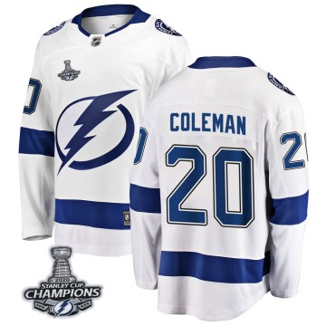 Breakaway Fanatics Branded Youth Blake Coleman Tampa Bay Lightning Away 2020 Stanley Cup Champions Jersey - White