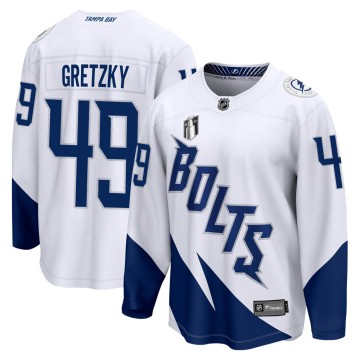 Breakaway Fanatics Branded Youth Brent Gretzky Tampa Bay Lightning 2022 Stadium Series 2022 Stanley Cup Final Jersey - White