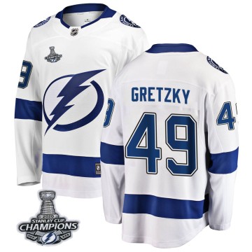 Breakaway Fanatics Branded Youth Brent Gretzky Tampa Bay Lightning Away 2020 Stanley Cup Champions Jersey - White