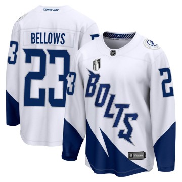 Breakaway Fanatics Branded Youth Brian Bellows Tampa Bay Lightning 2022 Stadium Series 2022 Stanley Cup Final Jersey - White