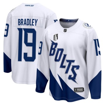Breakaway Fanatics Branded Youth Brian Bradley Tampa Bay Lightning 2022 Stadium Series 2022 Stanley Cup Final Jersey - White