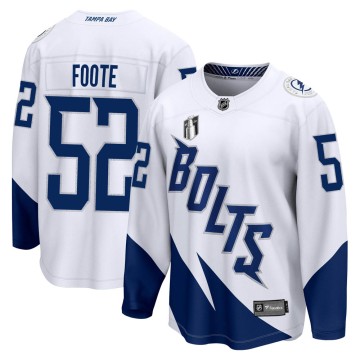 Breakaway Fanatics Branded Youth Cal Foote Tampa Bay Lightning 2022 Stadium Series 2022 Stanley Cup Final Jersey - White
