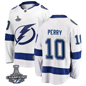 Breakaway Fanatics Branded Youth Corey Perry Tampa Bay Lightning Away 2020 Stanley Cup Champions Jersey - White