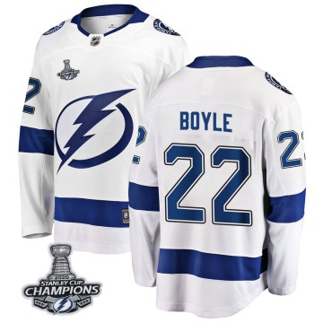 Breakaway Fanatics Branded Youth Dan Boyle Tampa Bay Lightning Away 2020 Stanley Cup Champions Jersey - White
