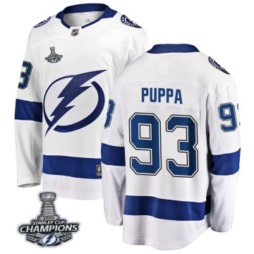 Breakaway Fanatics Branded Youth Daren Puppa Tampa Bay Lightning Away 2020 Stanley Cup Champions Jersey - White
