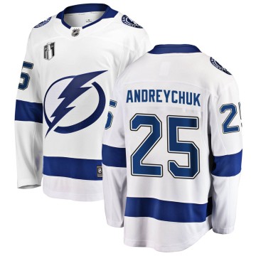 Breakaway Fanatics Branded Youth Dave Andreychuk Tampa Bay Lightning Away 2022 Stanley Cup Final Jersey - White