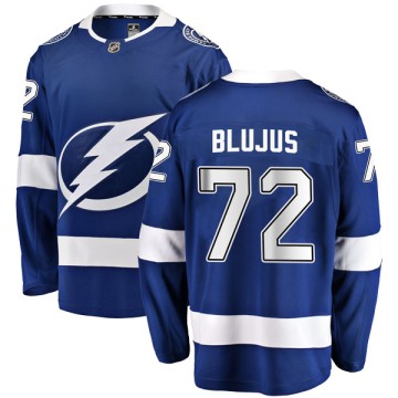 Breakaway Fanatics Branded Youth Dylan Blujus Tampa Bay Lightning Home Jersey - Blue