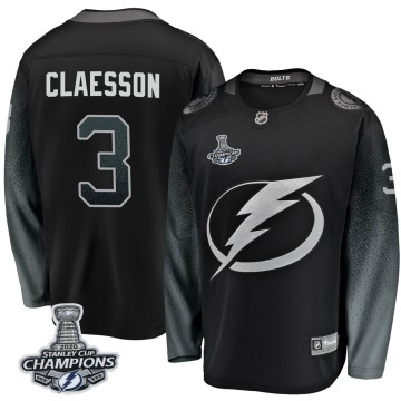 Breakaway Fanatics Branded Youth Fredrik Claesson Tampa Bay Lightning Alternate 2020 Stanley Cup Champions Jersey - Black