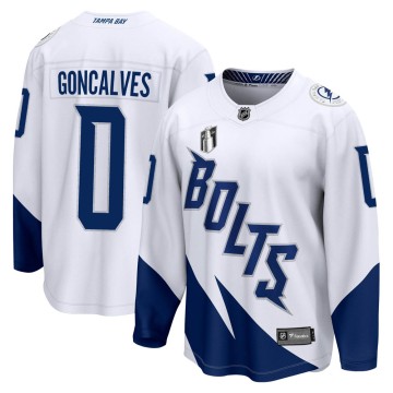 Breakaway Fanatics Branded Youth Gage Goncalves Tampa Bay Lightning 2022 Stadium Series 2022 Stanley Cup Final Jersey - White