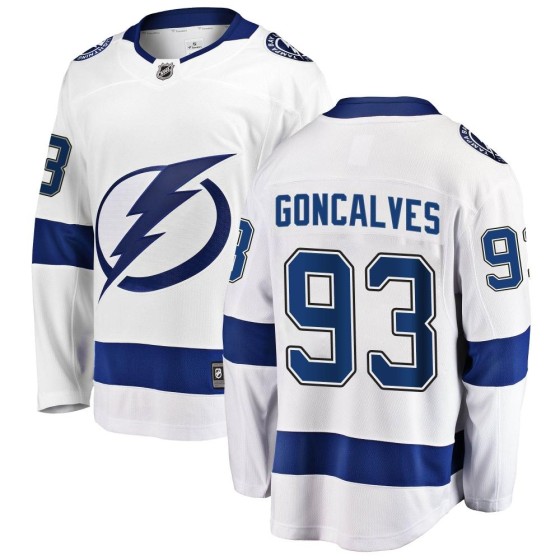 Breakaway Fanatics Branded Youth Gage Goncalves Tampa Bay Lightning Away Jersey - White