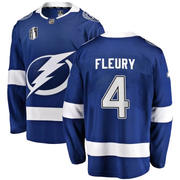 Breakaway Fanatics Branded Youth Haydn Fleury Tampa Bay Lightning Home 2022 Stanley Cup Final Jersey - Blue