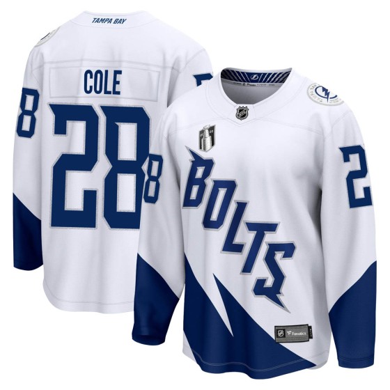 Breakaway Fanatics Branded Youth Ian Cole Tampa Bay Lightning 2022 Stadium Series 2022 Stanley Cup Final Jersey - White
