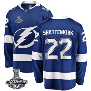 Breakaway Fanatics Branded Youth Kevin Shattenkirk Tampa Bay Lightning Home 2020 Stanley Cup Champions Jersey - Blue