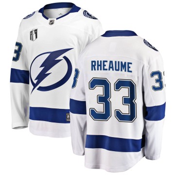 Breakaway Fanatics Branded Youth Manon Rheaume Tampa Bay Lightning Away 2022 Stanley Cup Final Jersey - White