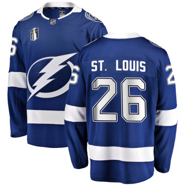 Breakaway Fanatics Branded Youth Martin St. Louis Tampa Bay Lightning Home 2022 Stanley Cup Final Jersey - Blue