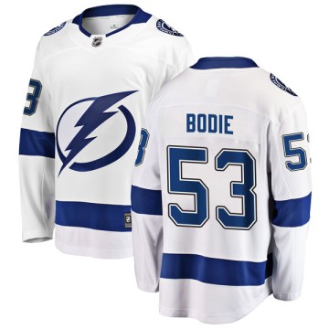 Breakaway Fanatics Branded Youth Mat Bodie Tampa Bay Lightning Away Jersey - White