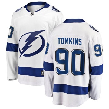 Breakaway Fanatics Branded Youth Matt Tomkins Tampa Bay Lightning Away Jersey - White