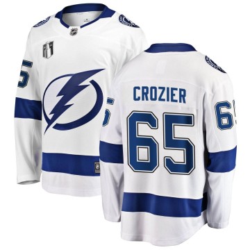 Breakaway Fanatics Branded Youth Maxwell Crozier Tampa Bay Lightning Away 2022 Stanley Cup Final Jersey - White