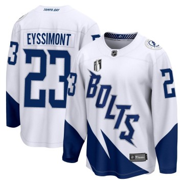 Breakaway Fanatics Branded Youth Michael Eyssimont Tampa Bay Lightning 2022 Stadium Series 2022 Stanley Cup Final Jersey - White