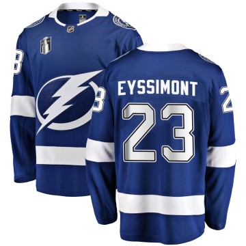 Breakaway Fanatics Branded Youth Michael Eyssimont Tampa Bay Lightning Home 2022 Stanley Cup Final Jersey - Blue