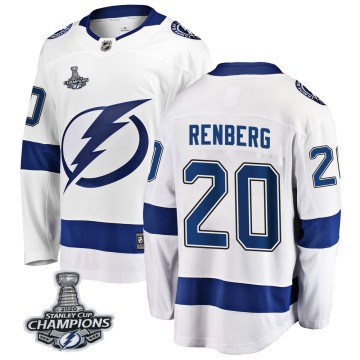 Breakaway Fanatics Branded Youth Mikael Renberg Tampa Bay Lightning Away 2020 Stanley Cup Champions Jersey - White