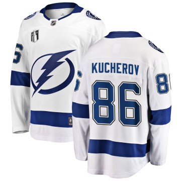 Breakaway Fanatics Branded Youth Nikita Kucherov Tampa Bay Lightning Away 2022 Stanley Cup Final Jersey - White