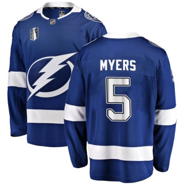 Breakaway Fanatics Branded Youth Philippe Myers Tampa Bay Lightning Home 2022 Stanley Cup Final Jersey - Blue