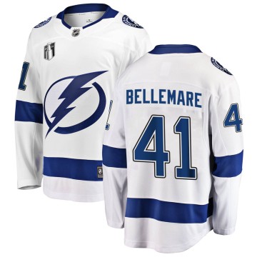 Breakaway Fanatics Branded Youth Pierre-Edouard Bellemare Tampa Bay Lightning Away 2022 Stanley Cup Final Jersey - White