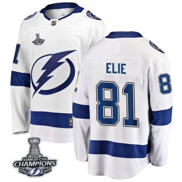 Breakaway Fanatics Branded Youth Remi Elie Tampa Bay Lightning Away 2020 Stanley Cup Champions Jersey - White