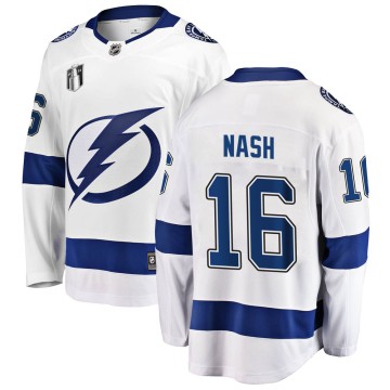 Breakaway Fanatics Branded Youth Riley Nash Tampa Bay Lightning Away 2022 Stanley Cup Final Jersey - White