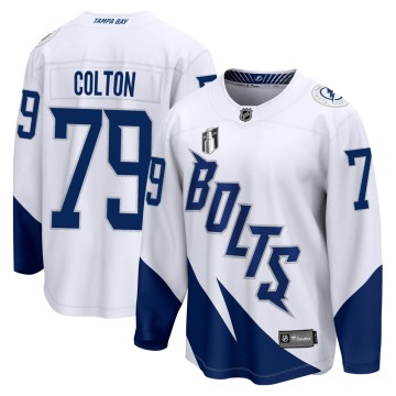 Breakaway Fanatics Branded Youth Ross Colton Tampa Bay Lightning 2022 Stadium Series 2022 Stanley Cup Final Jersey - White
