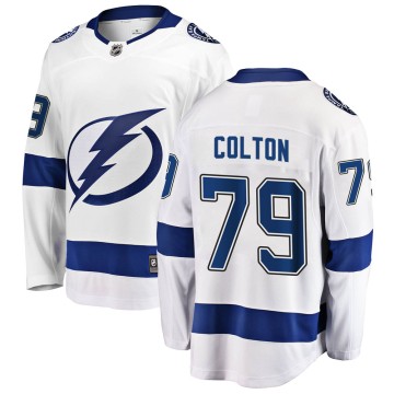 Breakaway Fanatics Branded Youth Ross Colton Tampa Bay Lightning Away Jersey - White
