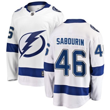 Breakaway Fanatics Branded Youth Scott Sabourin Tampa Bay Lightning Away Jersey - White