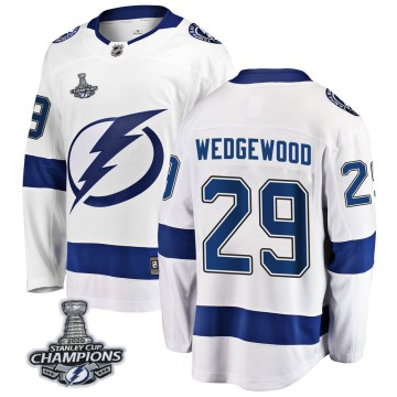 Breakaway Fanatics Branded Youth Scott Wedgewood Tampa Bay Lightning Away 2020 Stanley Cup Champions Jersey - White
