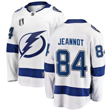 Breakaway Fanatics Branded Youth Tanner Jeannot Tampa Bay Lightning Away 2022 Stanley Cup Final Jersey - White