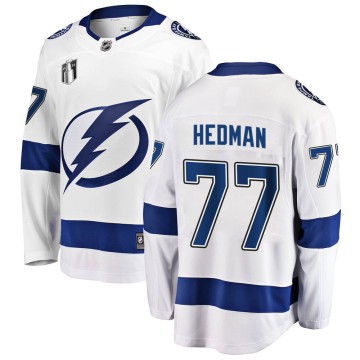 Breakaway Fanatics Branded Youth Victor Hedman Tampa Bay Lightning Away 2022 Stanley Cup Final Jersey - White