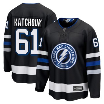 Premier Fanatics Branded Youth Boris Katchouk Tampa Bay Lightning Breakaway Alternate Jersey - Black